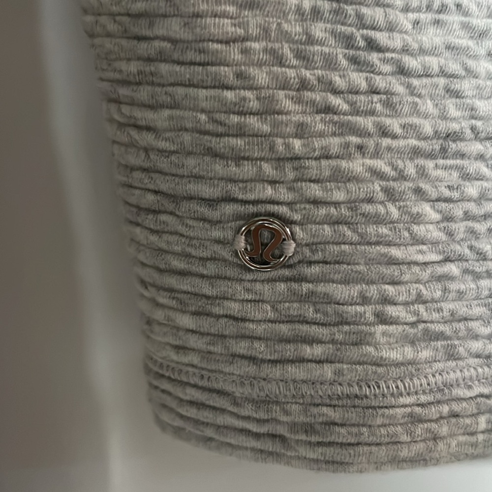 Lululemon Gray Mock Neck Ribbed - Picture 4 of 6